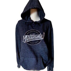 Hometown Minnesota hockey embellished Bejeweled bedazzled sparkle sweater XL